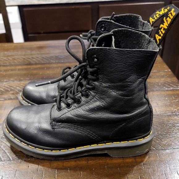 Dr. Martens Leather Black Boots - Picture 1 of 7